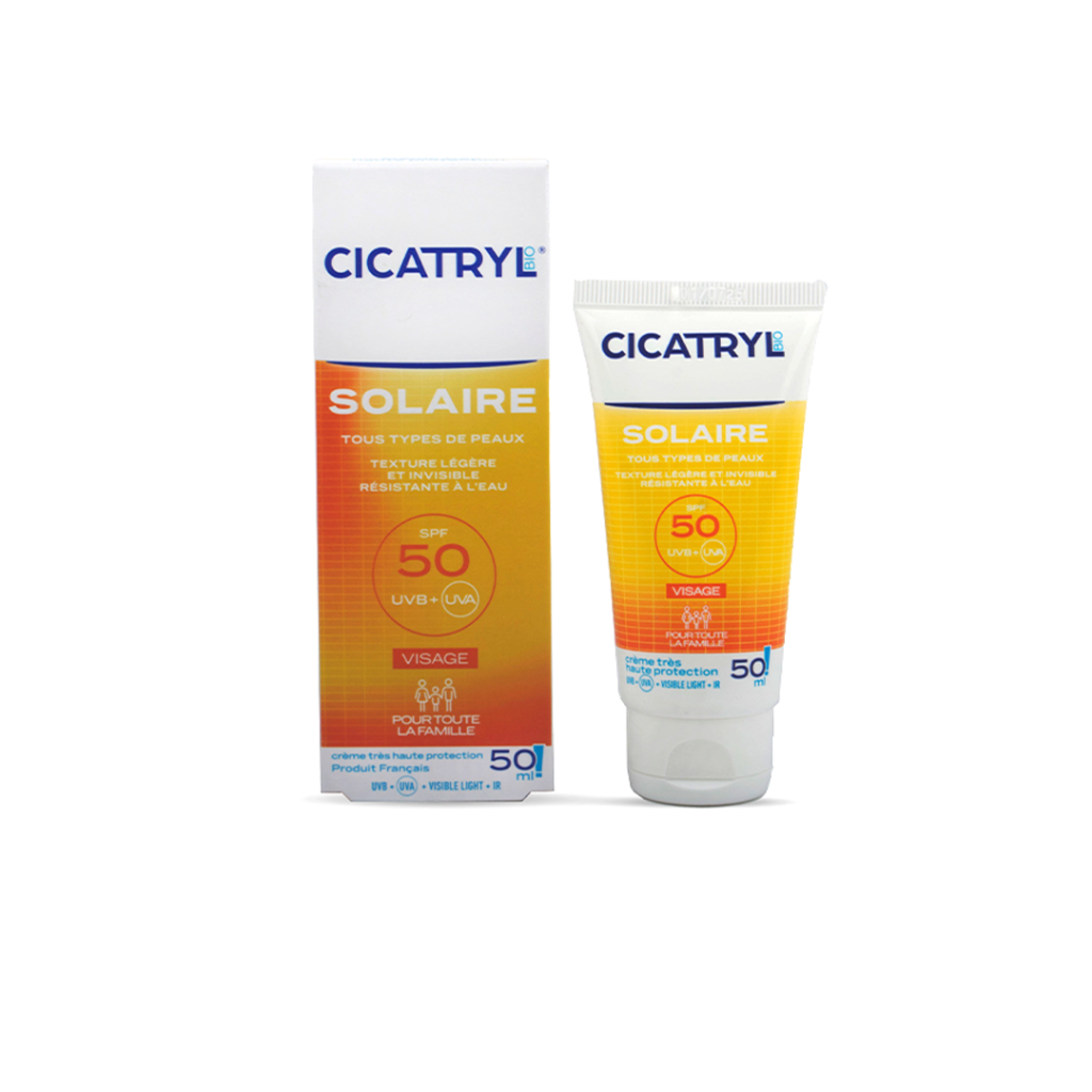ACM CICATRYL BIO CREME SOLAIRE 50 + 50ML Pharmacie Melouki